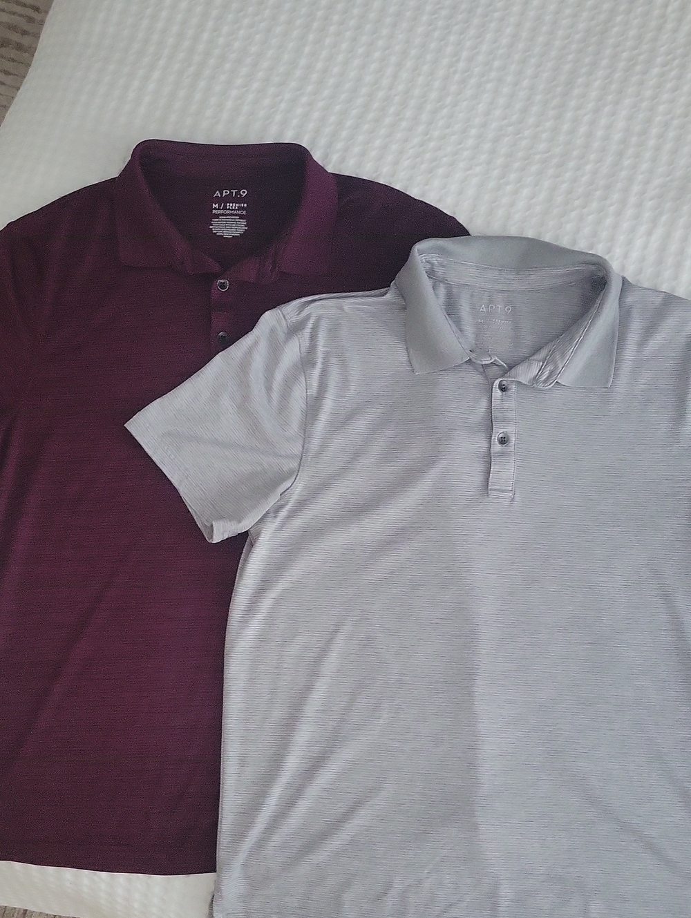 Apt. 9 Men’s Polo Duo - Burgundy & Light Gray